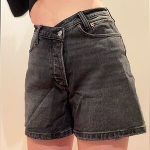 Abercrombie & Fitch Black High Rise Women's Denim Shorts